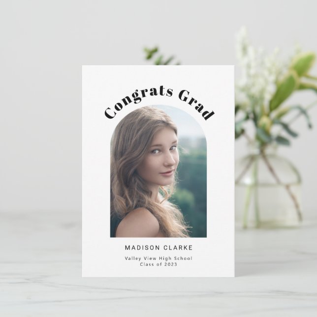 Anuncio Foto de graduación de arco moderno (Anverso de pie)