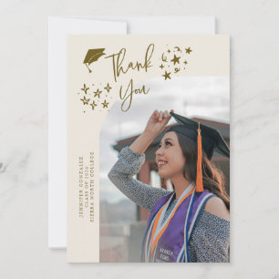 Anuncio Foto de graduación de crema de estrellas de agrade