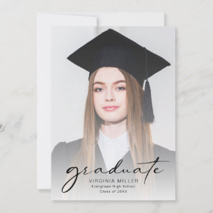 Anuncio Foto de graduación de graduado moderno con guión
