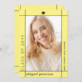 Anuncio Foto de graduación de la clase amarilla moderna de