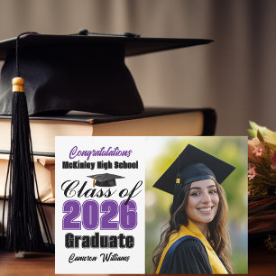 Anuncio Foto de graduación de la clase de 2026 de Purple C