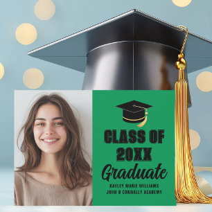 Anuncio Foto de graduación de la clase de 2026 en verde y 