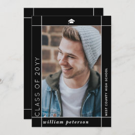 Anuncio Foto de graduación de la clase negra moderna de 20