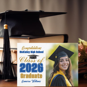 Anuncio Foto de graduación de la promoción 2026 en azul re