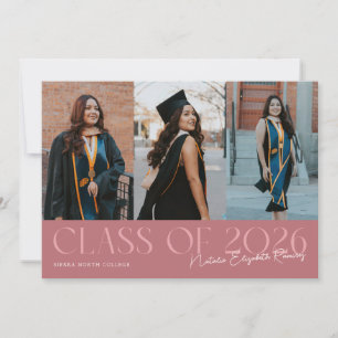 Anuncio Foto de graduación de nombre en letra cursiva de l