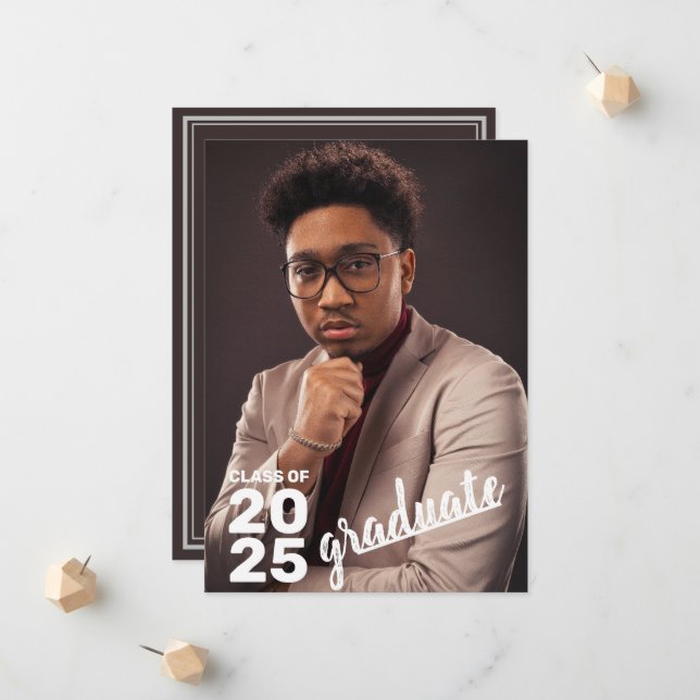 Anuncio Foto de graduación de secundaria de clase moderna  (Anverso/Reverso In Situ)