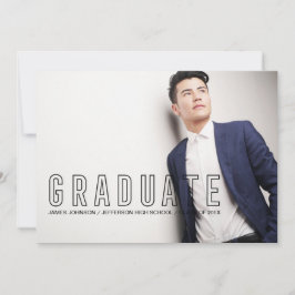 Anuncio Foto de graduación masculina moderna de tipografía
