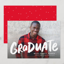 Anuncio Foto de graduación moderna roja y atrevida