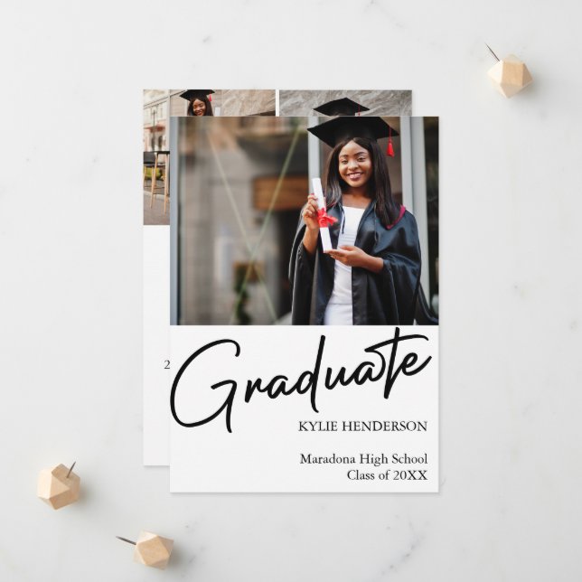 Anuncio Foto de graduación moderna simple (Anverso/Reverso In Situ)