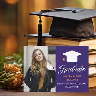 Anuncio Foto de graduación morada moderna Graduado 2026