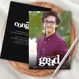 Anuncio Foto de graduación simple tipografía audaz moderna