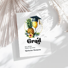 Anuncio Foto de Graduación Tropical Vintage Retro