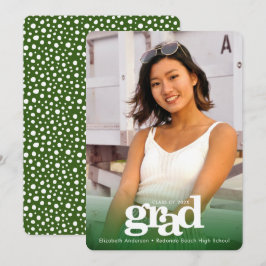 Anuncio Foto de graduación verde tipografía moderna audaz