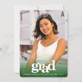 Anuncio Foto de graduación verde tipografía moderna audaz