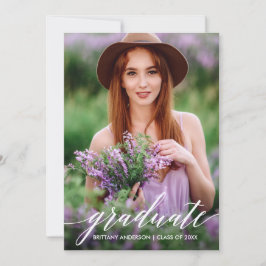 Anuncio Foto de graduado de escritura caligráfica moderna