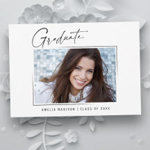 Foto de graduado de escritura de tinta única mínim