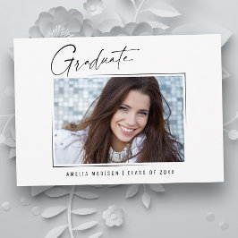 Anuncio Foto de graduado de escritura de tinta única mínim