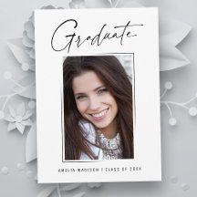 Foto de graduado de escritura de tinta única mínim