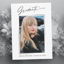 Foto de graduado de escritura en tinta de caligraf