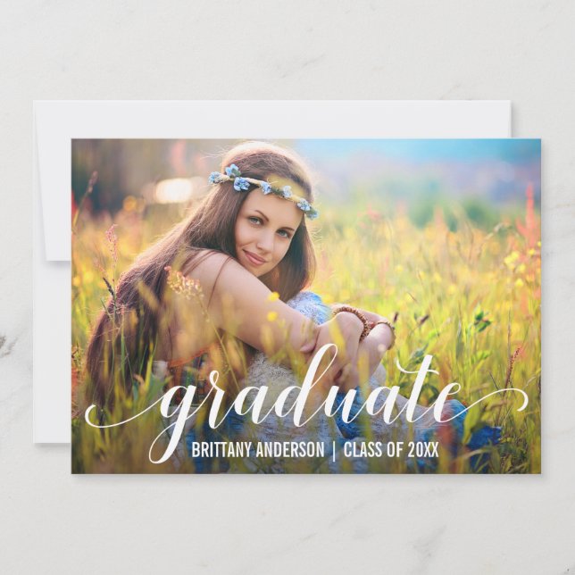 Anuncio Foto de graduado de guión moderno (Anverso)