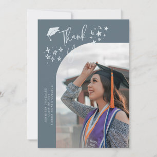 Anuncio Foto de graduado en azul pizarra con estrellas de 