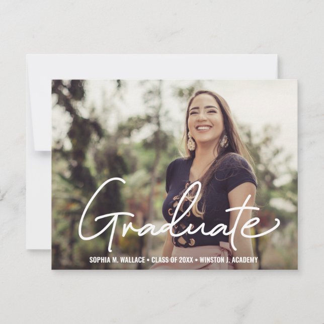Anuncio Foto de guión de graduado de personalizable (Anverso)