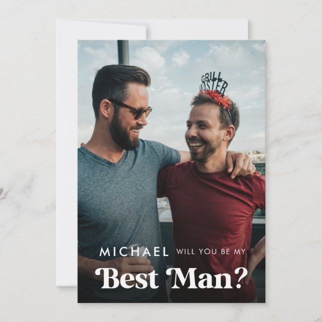 Anuncio Foto de guión retro será mi mejor hombre simple (Anverso)