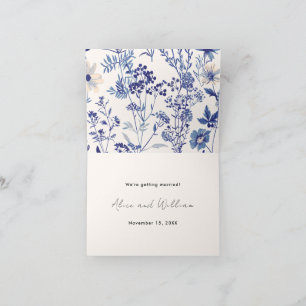 Anuncio Foto de Indigo Blue y Cream Wildflower Boda