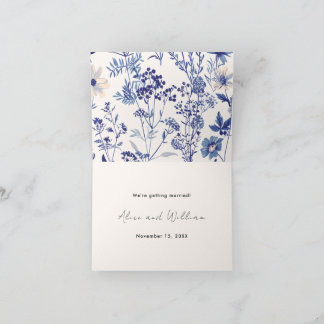 Anuncio Foto de Indigo Blue y Cream Wildflower Boda