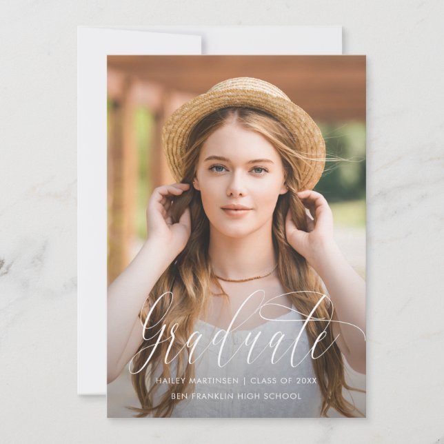 Anuncio Foto de la fiesta de graduación virtual azul del g (Anverso)