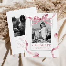 Foto de lazo rosa elegante graduación