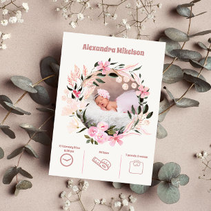 Anuncio Foto de niña bebé Nacimiento moderno