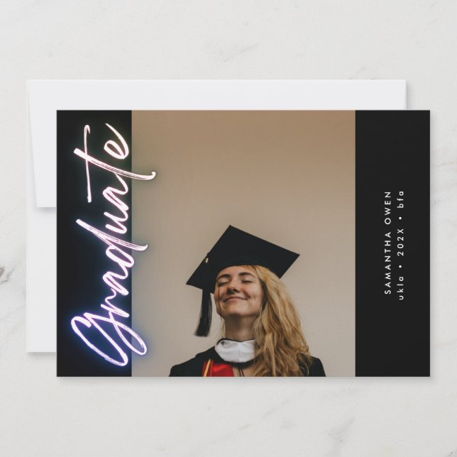 Anuncio Foto de Ombre Neon Grad elegante negro (Anverso)