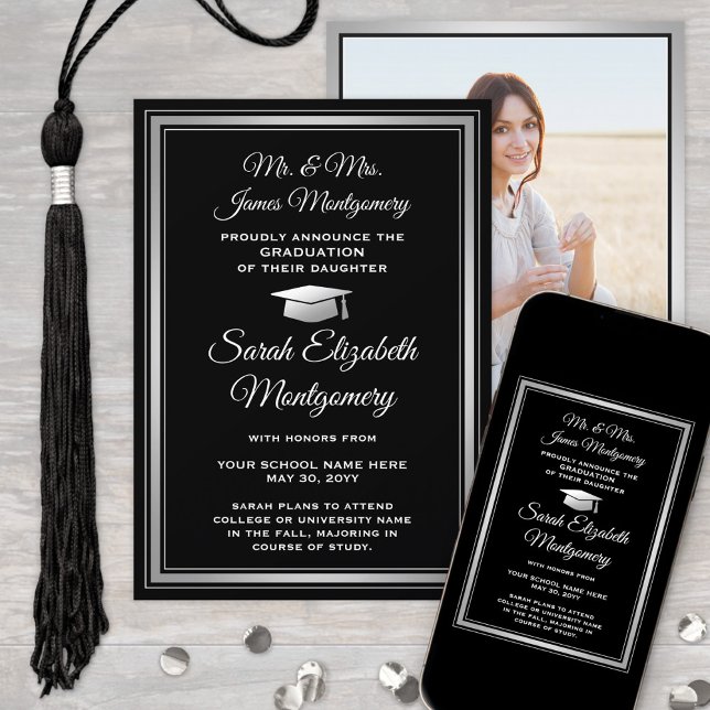 Anuncio Foto de Padres Graduados en Blanco y Negro (Subido por el creador)