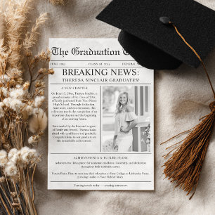 Anuncio Foto de periódico de graduación