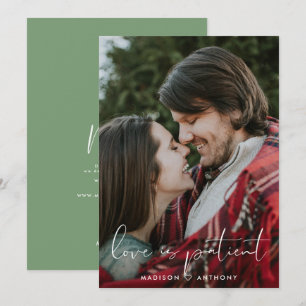 Anuncio Foto de posposición de Boda verde sabio minimalist