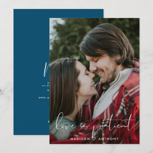 Anuncio Foto de postergación de Boda azul Verde azulado mi