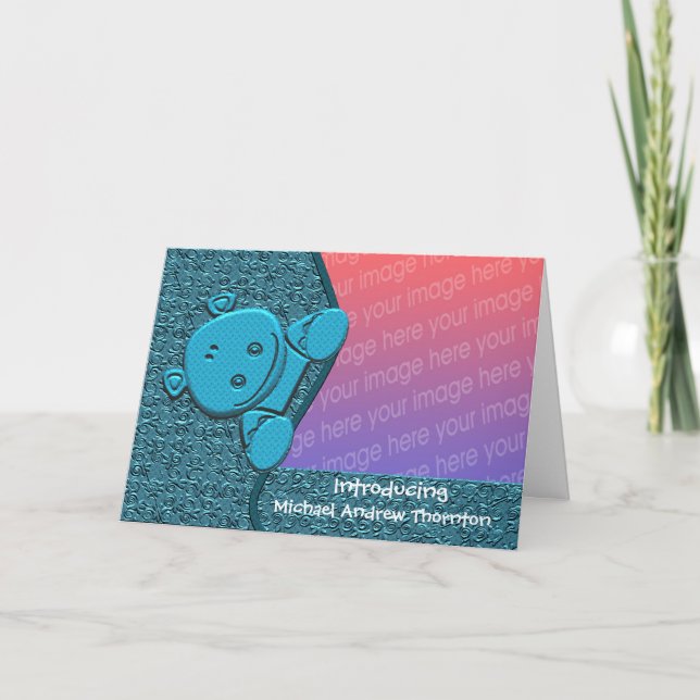 Anuncio Foto de Recién nacido de Hippo Azul (Anverso)