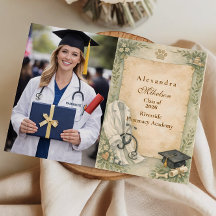 Foto Graduación Elegante Bata Blanca Veterinaria