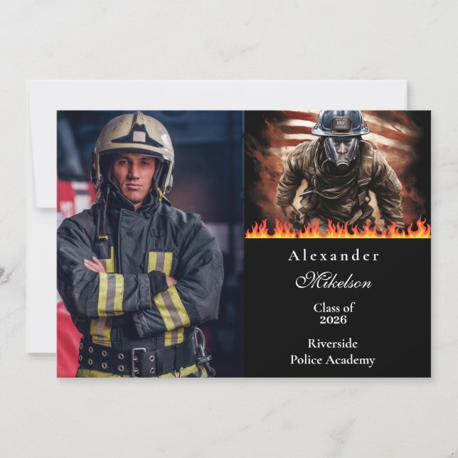 Anuncio Foto Graduación Héroe Bombero (Anverso)
