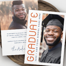 Anuncio Foto graduada en el año de la graduación moderna