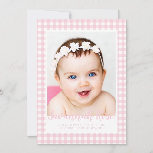 Anuncio Foto Mínima Del Patrón De Verificación De Gingham  (Anverso)