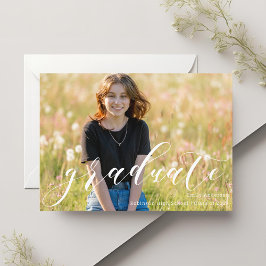 Anuncio Foto moderna de graduación de caligrafía de moda