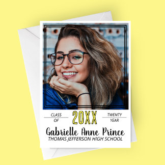 Anuncio Foto moderna de graduación enmarcada