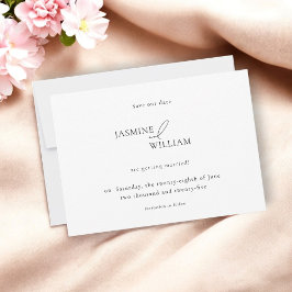 Anuncio Foto moderna Guardar la fecha | Boda minimalista