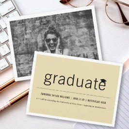 Anuncio Foto moderna Minimalista de graduación simple