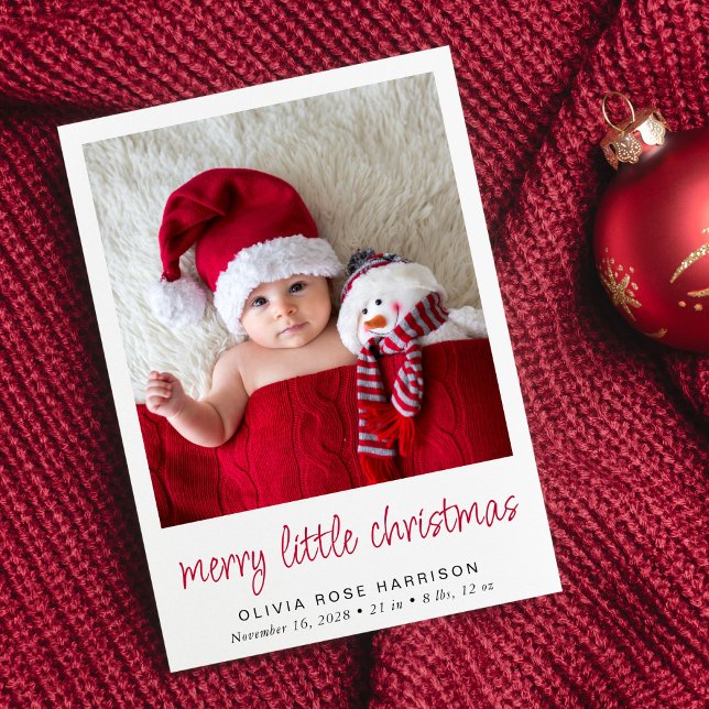 Anuncio Foto Nacimiento de Merry Little Navidades (A heartfelt and personalized way to introduce your bundle of joy to the world at Christmas)