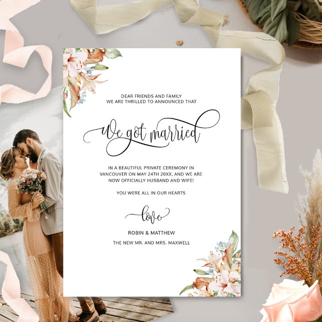 Anuncio Foto: nos casamos, Boda de Earthy Blooms (Subido por el creador)