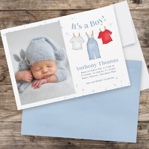 Anuncio Foto personalizada de Blue Baby Boy Cute