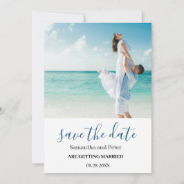 Anuncio Foto personalizado de Moden Beach Save the Date